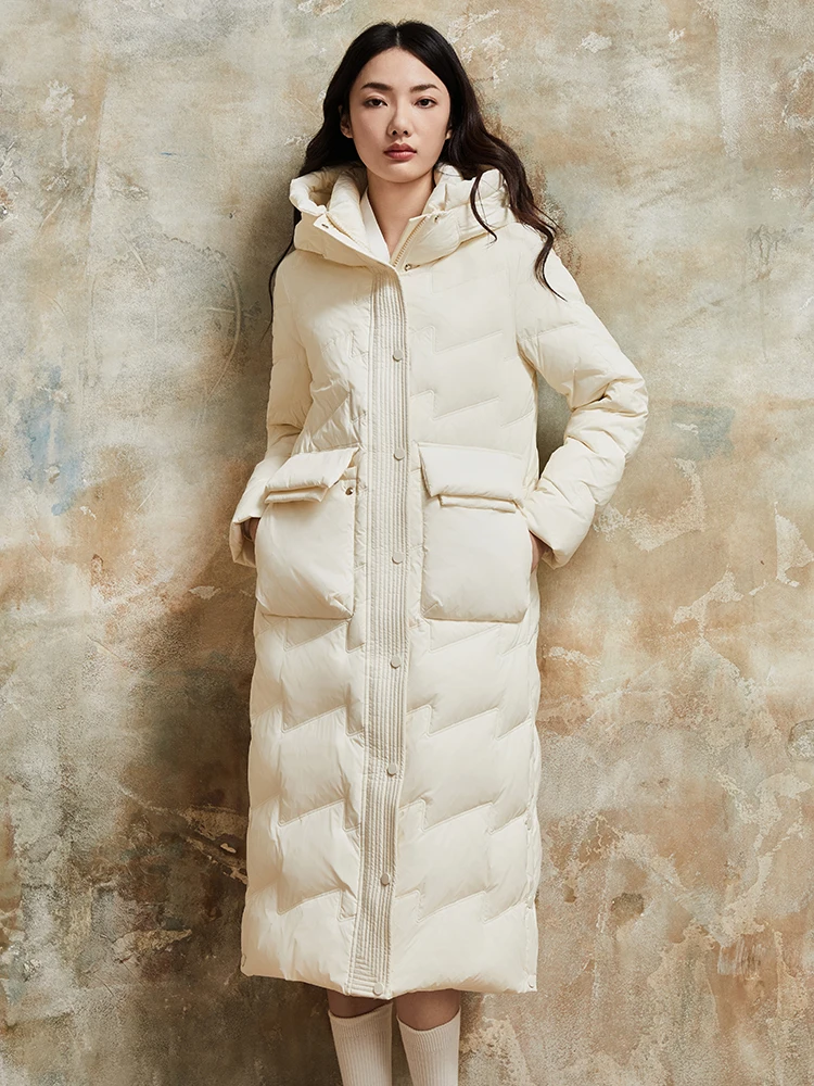 

JAZZEVAR Down Jacket Ladies 2023 New 90 White Duck Down Long Thick Warm Winter Clothing Women