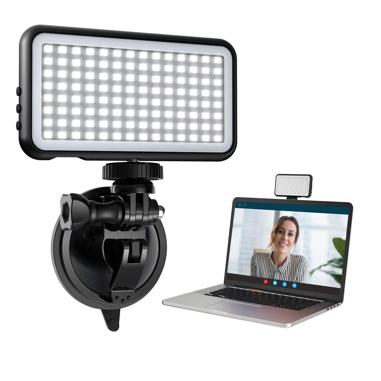 

Video Conference Lighting Kit, Laptop Bicolor LED Light with Suction Cup Remote Working, Video Conference, Zoom Call, Self an