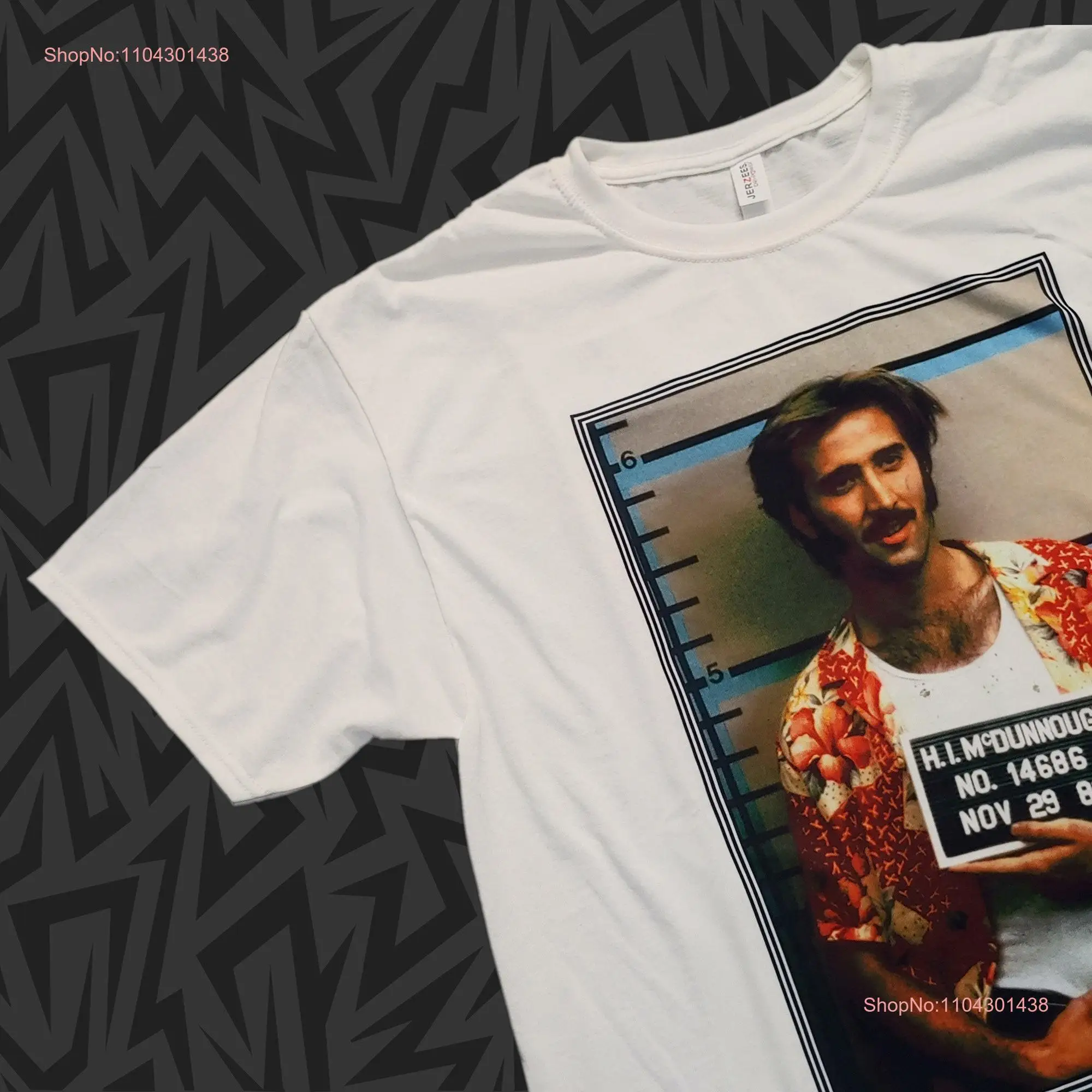 Николас Кейдж RAISING ARIZONA Футболка H I Mugshot Coen Brothers Маленький 2XL с длинными или
