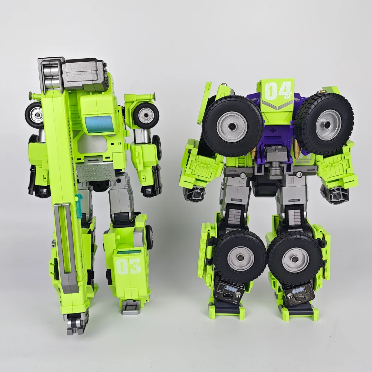 Фото [В наличии в Марме/Апр] Mecha Invasion GLA-03 GLA-04 Giant Legion Heavy Builder Haul Hook Devastator Transformation Фигурка №4