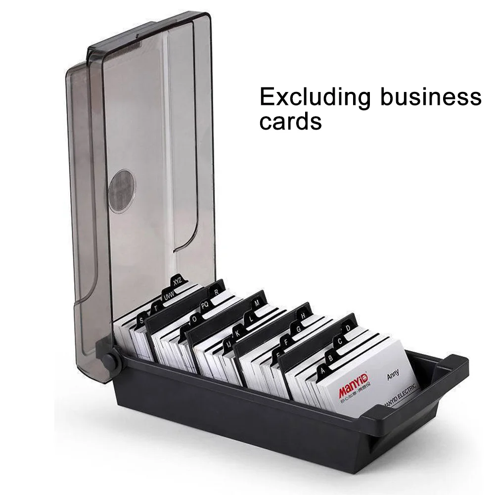 

4 Divider Desktop Protector Home Large Capacity School Organizer Dust Proof Business Card Box Board Index Holder Office Storage