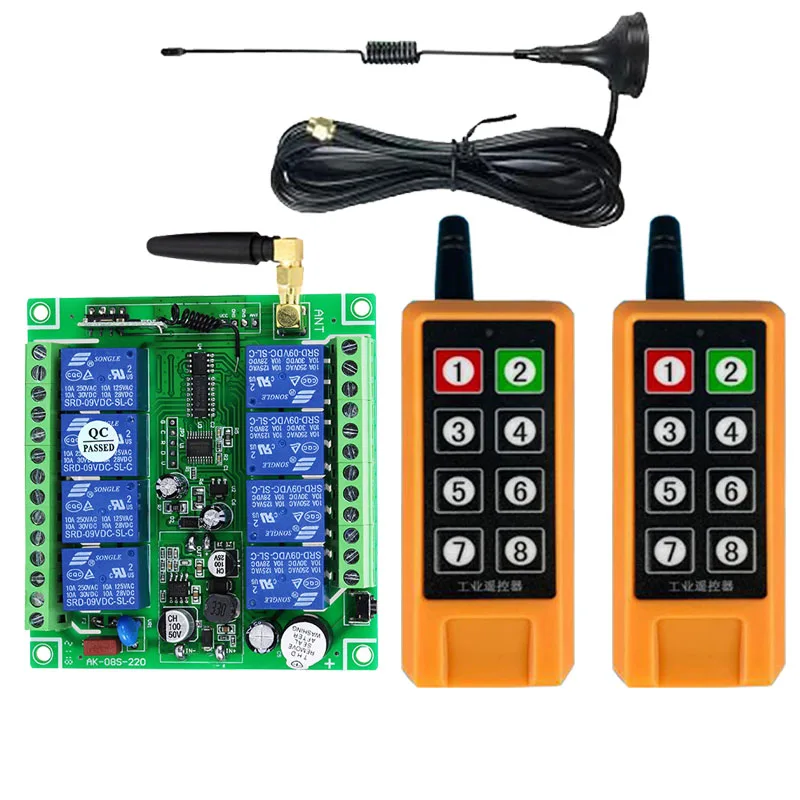 433 МГц DC 12 В 24 36 8 каналов RF беспроводная система дистанционного управления