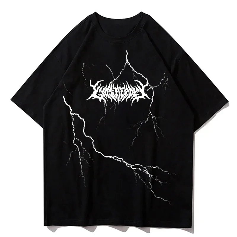 Y2k Лето Harajuku Женская уличная одежда Хлопковые топы Мужские футболки в стиле