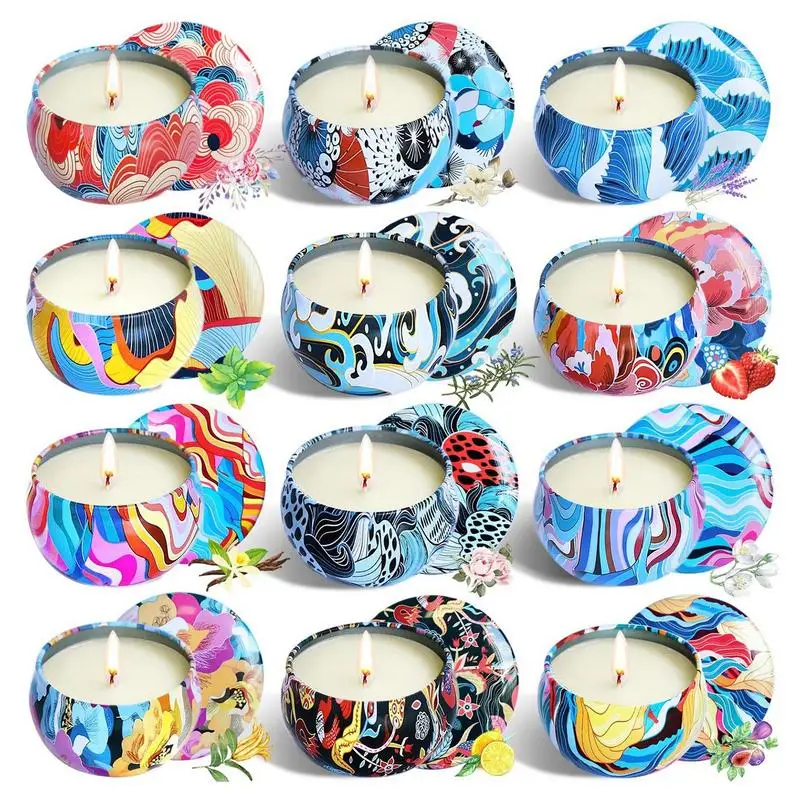 

Scented Candles Gift Set Set Of 12 Aromatic Candle Natural Soy Wax Candles Fragrance Candle Gift For Women Mothers Day Valentine