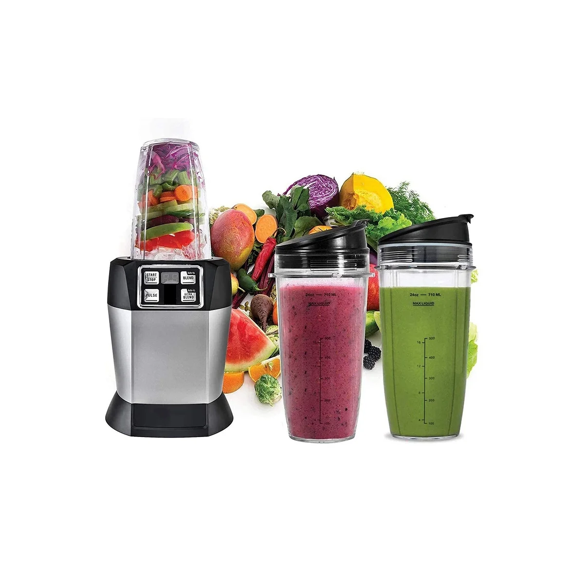 Сменная чашка на 24 унции с крышкой из носика для блендеров серии Nutri Ninja Auto IQ