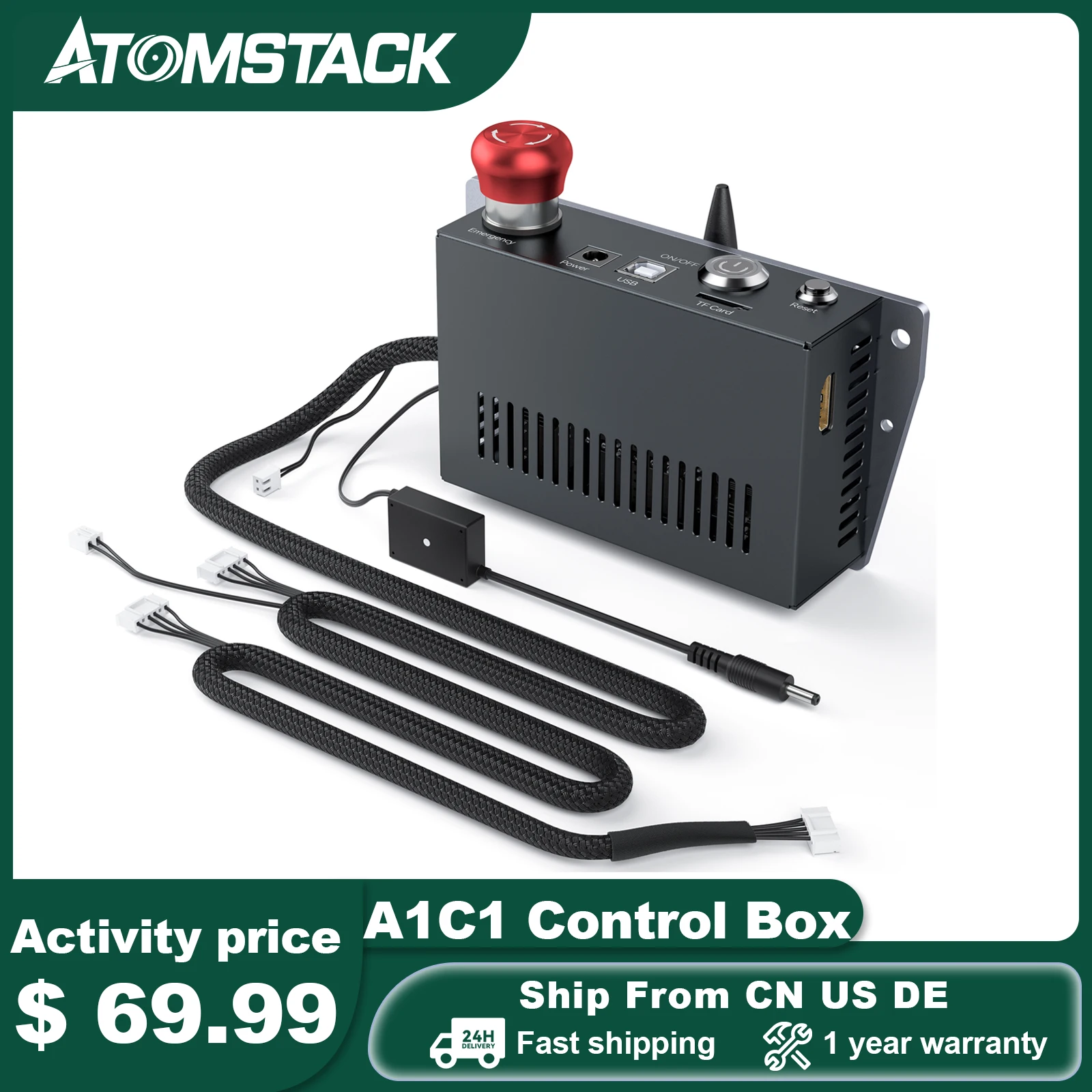 

Пульт управления Atomstack A1C1 для Atomstack X30 PRO X20 A20 S20 PRO X7 A10 S10 PRO A5 M50 A5 PRO P9 M40 P9 M50