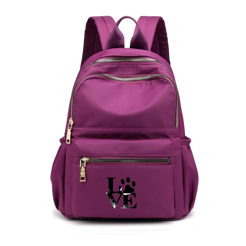 

Rucksack High Quality Canvas Women Backpack School Backpacks for Teenager Girl Backpack ​School Bag Customize Love Letter Print
