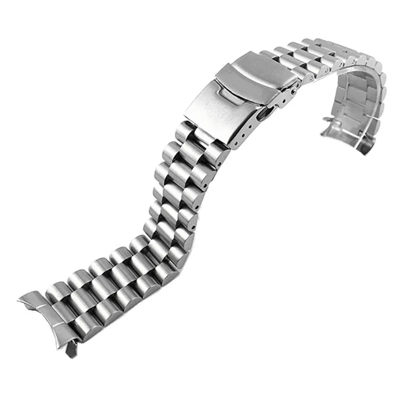 20mm 22mm Stainless Steel Oyster Curved End Watch Band Strap Bracelet Fit For Seiko SKX009 SRP773 SRP775 SRP777 SRPA21 Watch