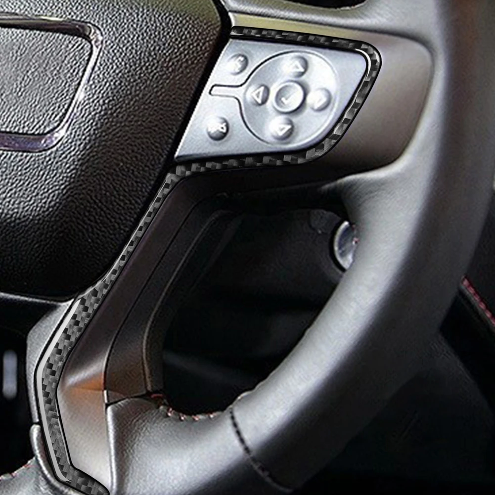 

Наклейка на автомобильные пуговицы из углеродного волокна, наклейка на руль, пуговицы, внутреннее украшение для Chevrolet Колорадо после 2015 г.