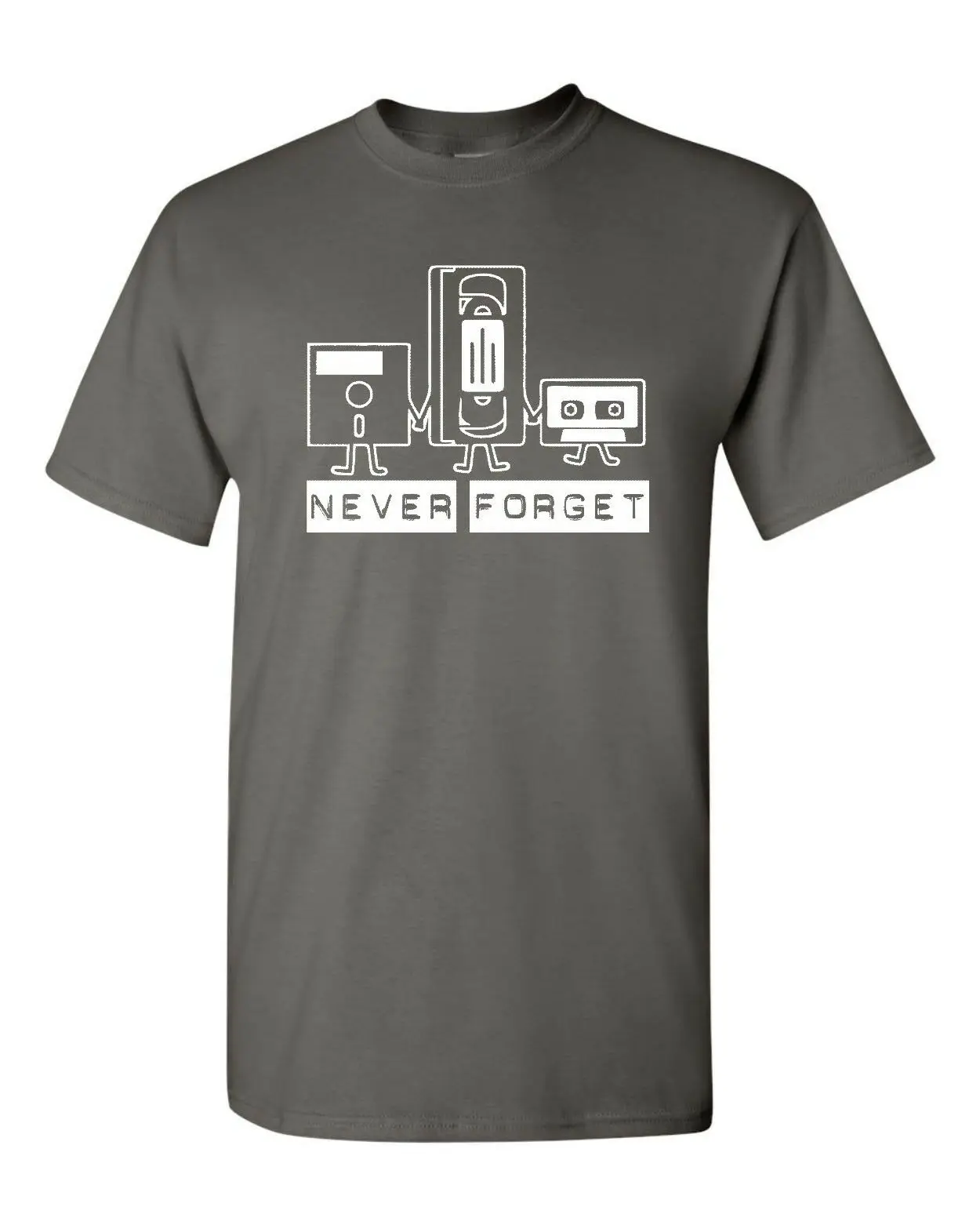 

Never Forget Sarcastic Cassette Graphic Adult Humor Funny Tee Shirt 1858