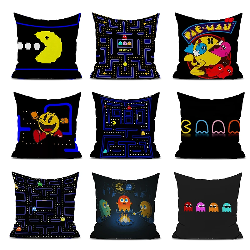 

Throw Pillows Pac-Mans Decorative Cushion Cover Luxury Couple Pillow Pillowcases 50x50 Sofa Cushions Fall Decor Pillowcase 40x40