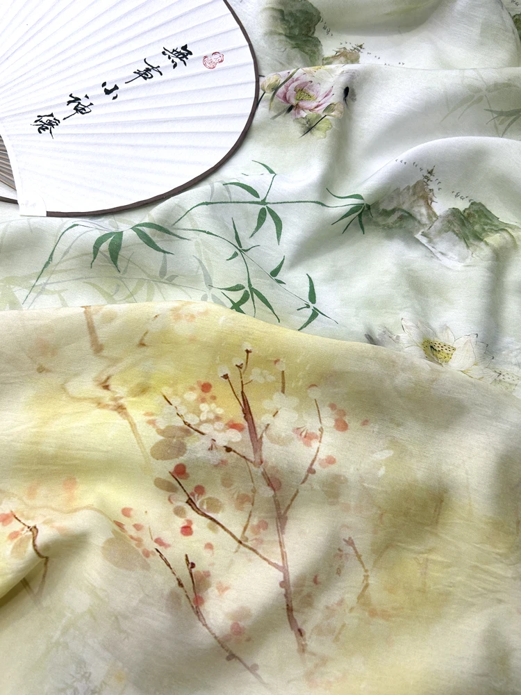 Летнее льняное платье-топ в китайском стиле 150x50 см