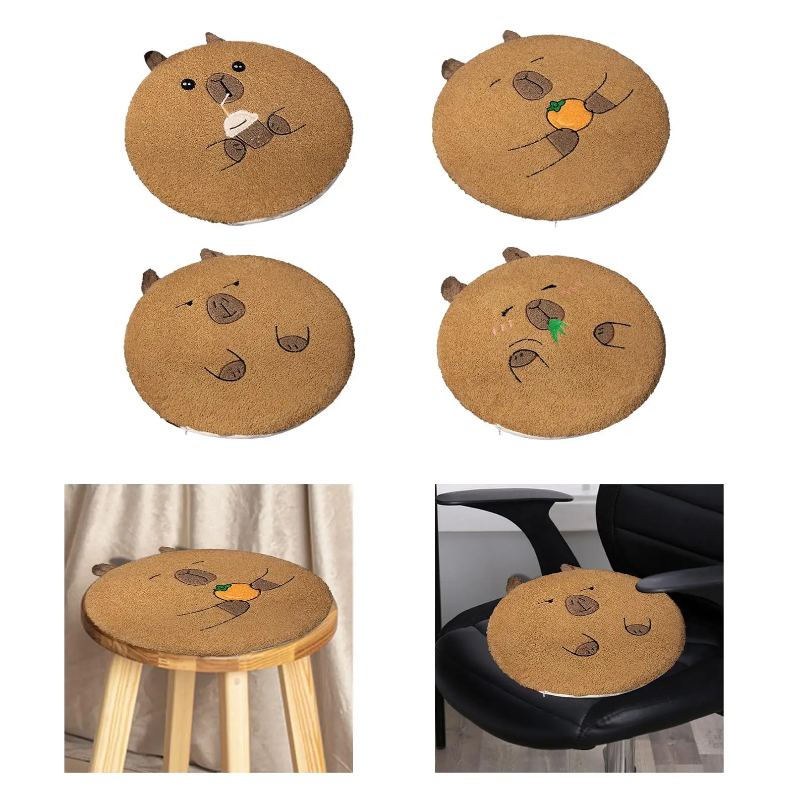 Подушка сиденья с изображением капибары автомобильные съемный чехол милая