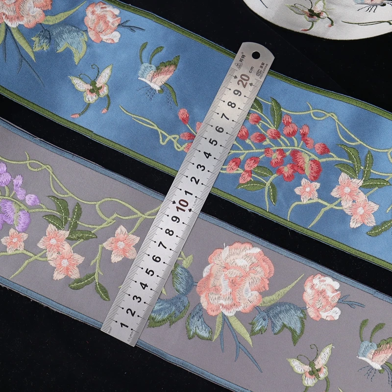 1 м китайская вышитая лямка в стиле ретро кружевная бейка с вышивкой для DIY