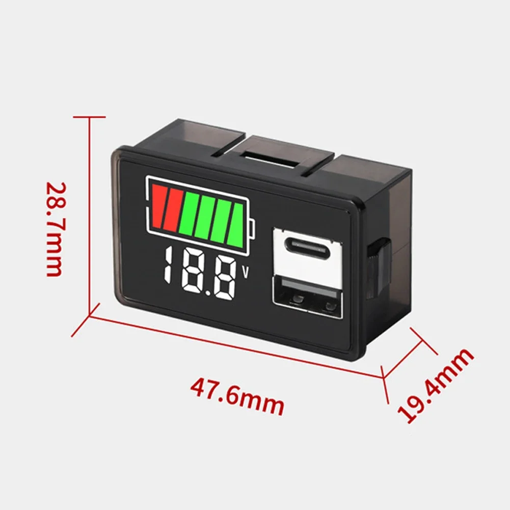 Цифровой вольтметр зарядное устройство для аккумулятора с двойным USB-портом
