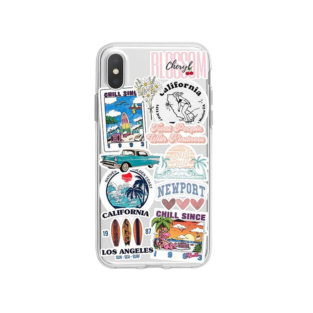 

Iphone 13 American Retro Collage Phone Case for Iphone 14Pro 11 12Pro 12 13 14 Pro Max Canvas Housing Retro Transparent Covers
