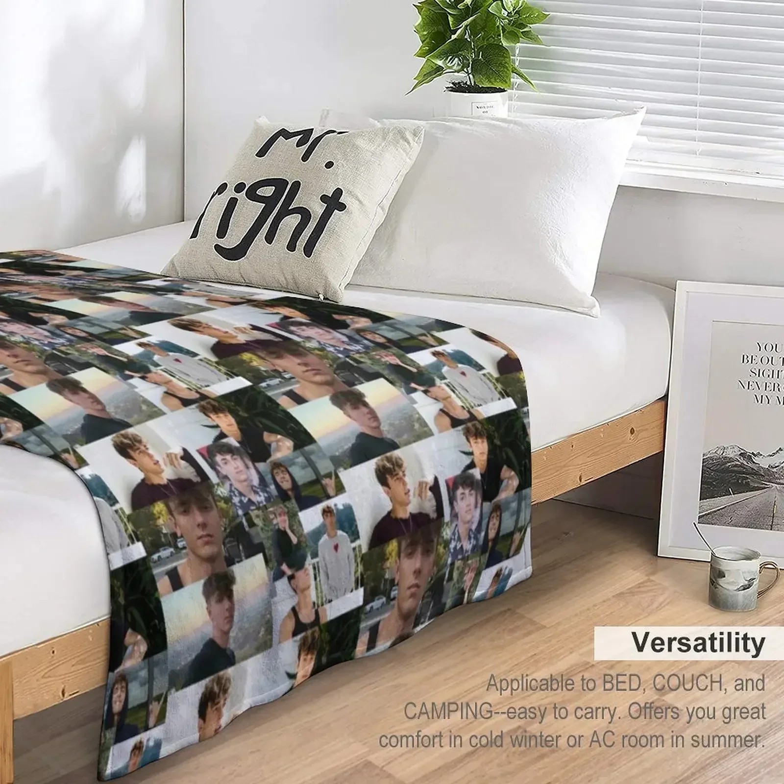 Одеяло с коллажем Bryce Hall плед роскошные утолщенные одеяла