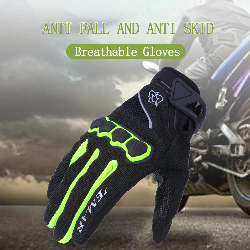 

Мотоциклетные перчатки для верховой езды, амортизирующие, водонепроницаемые, теплое и бархатное, для мотоцикла, унисекс, для сенсорных экранов, четыре сезона