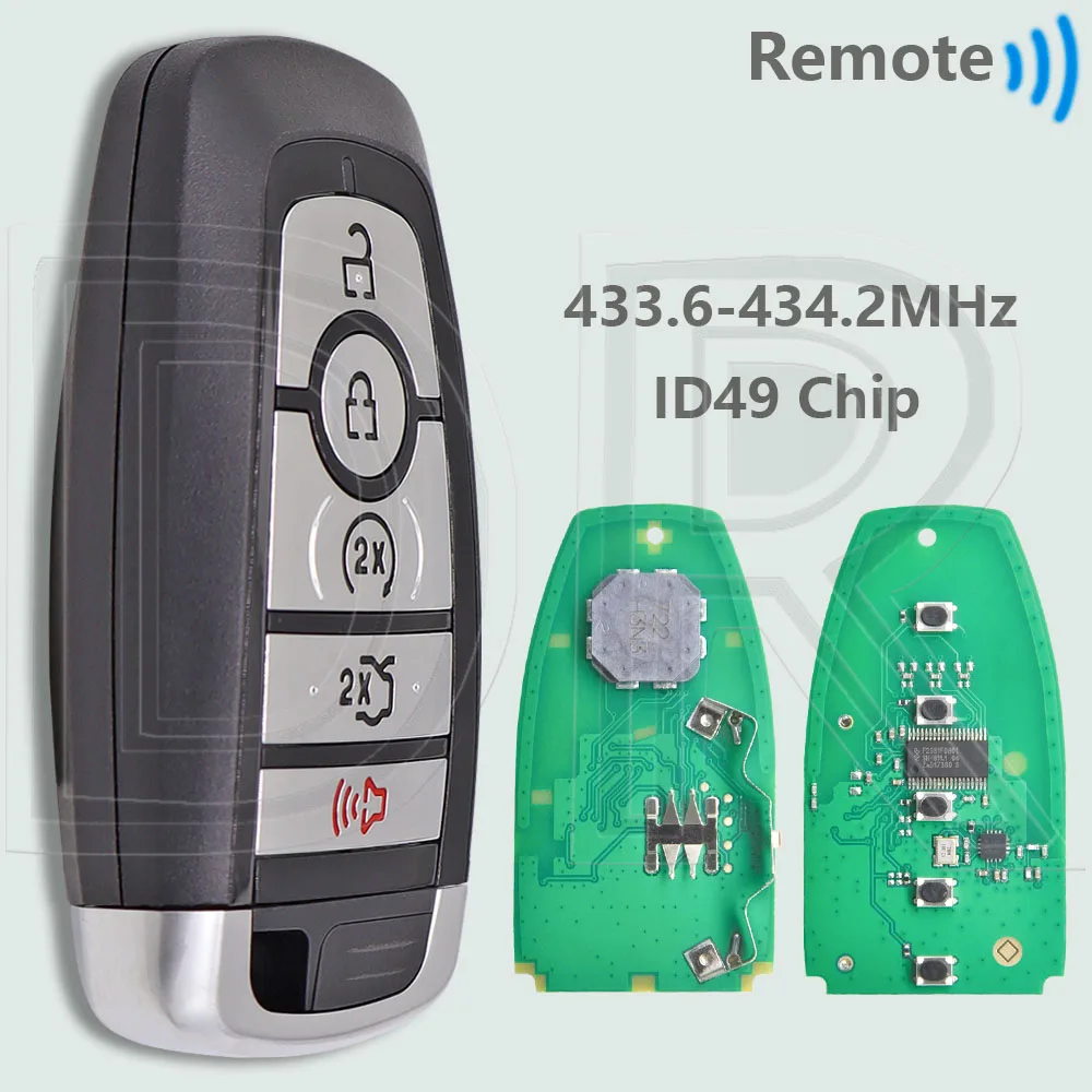 

DR M3N-A3C 108397 ID49 чип 433,6-434,2 МГц бесконтактный смарт-автомобильный дистанционный ключ для Ford Explorer Expedition Mustang Lincoln Navigator