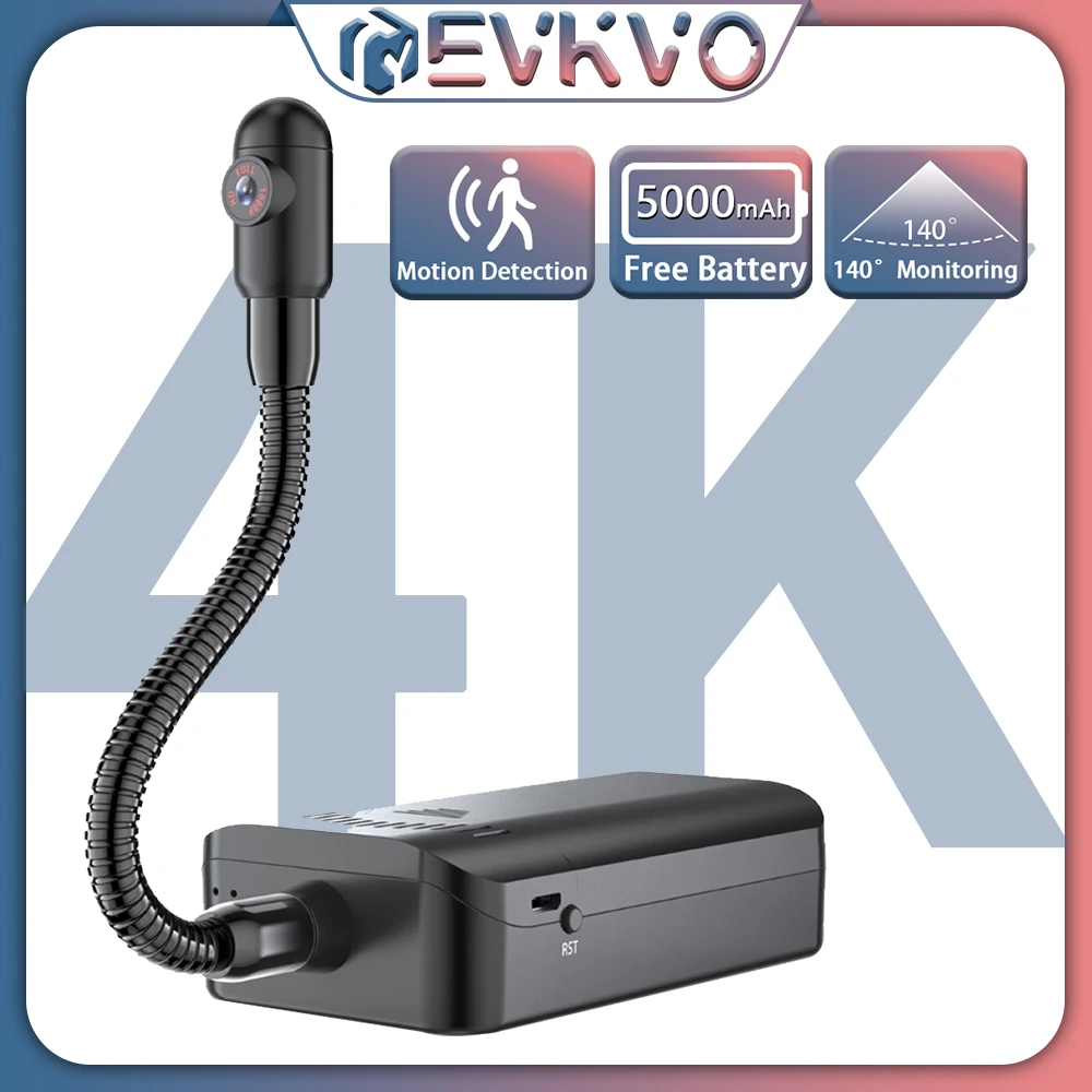 4K HD Mini WiFi Camera S Snake Shape Camera Endoscope Wireless IP Camcorder Borescope View Video Recorder Baby Monitor Motion