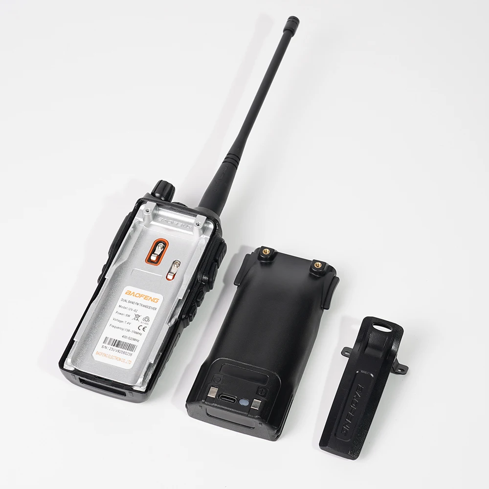 Фото Аккумулятор Baofeng UV-82 для раций, усиленный, с поддержкой зарядки USB Type-C, литий-ионный, для UV-8D, UV-82HP, UV-89, для двухсторонних радиостанций №4