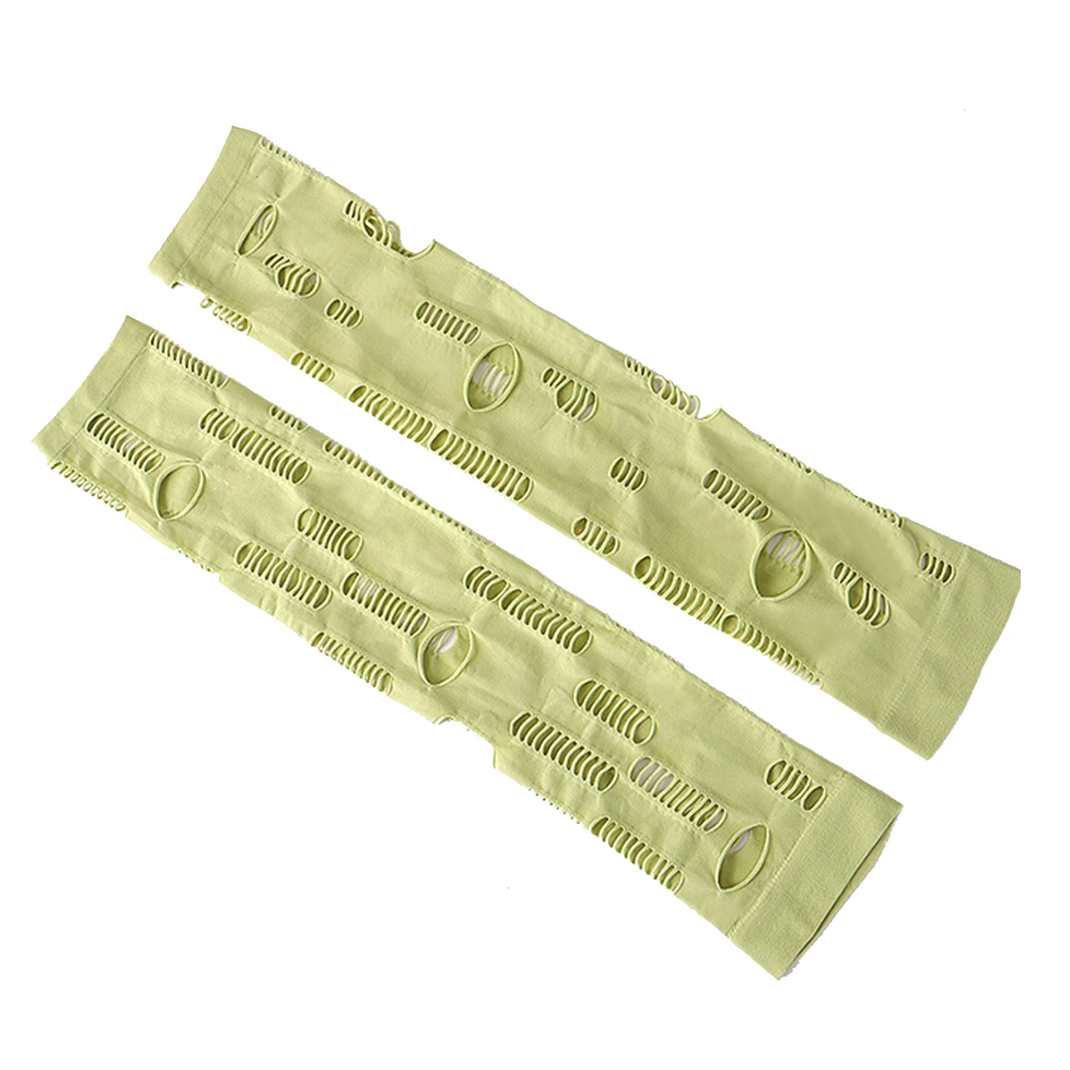 

Summer Ice Silk Sunscreen Arm Sleeves For Women Trendy Elastic Long Gloves Lolita Goth Style Ripped Unique Design Sleeve Outdoor