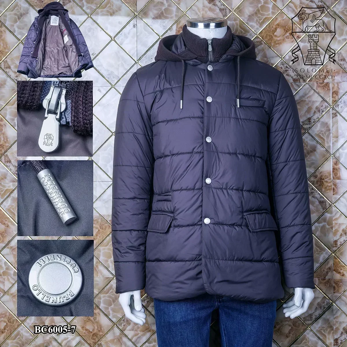 BILLIONAIRE OECHSLI толстая мужская куртка 2025 зима новинка хлопка сохраняющая тепло