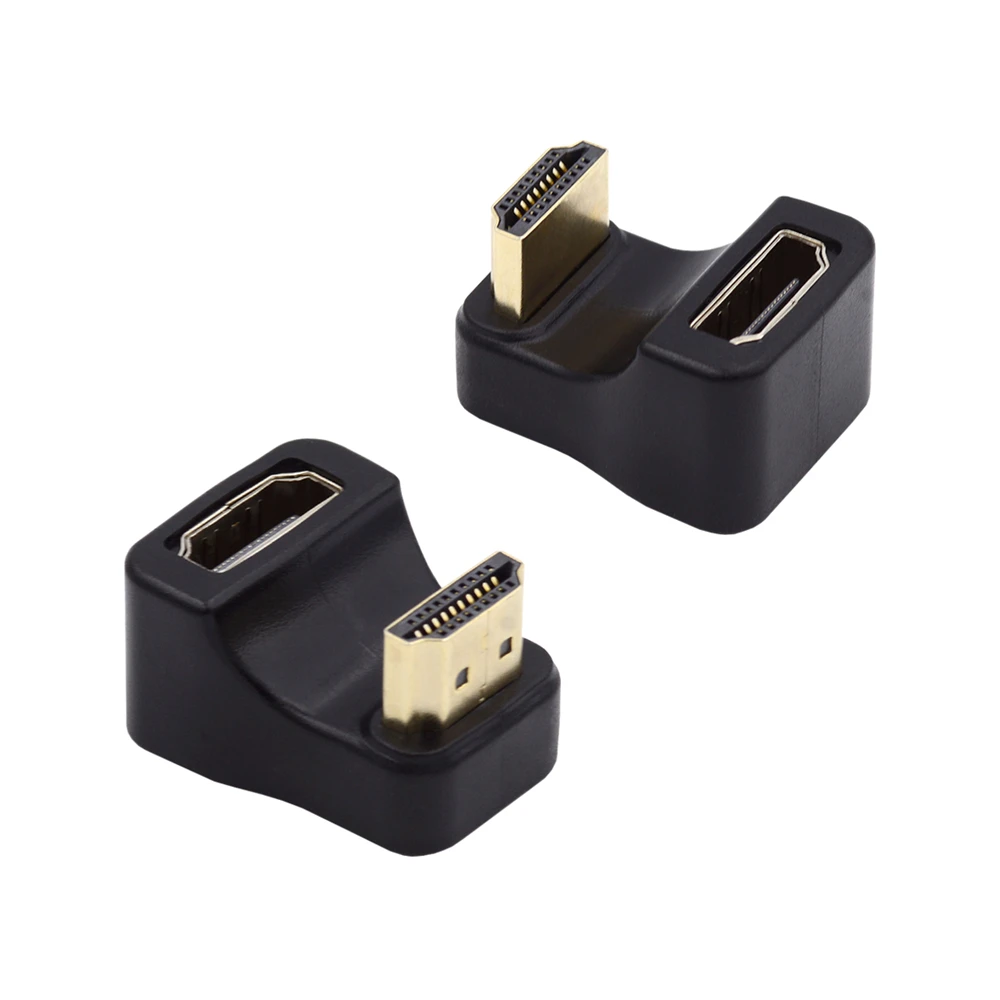

HDMI Male Type-A to HDMI Female Port Savers 360 Degree Down Opposite U Shape Back Angled Extension Adapter Converter
