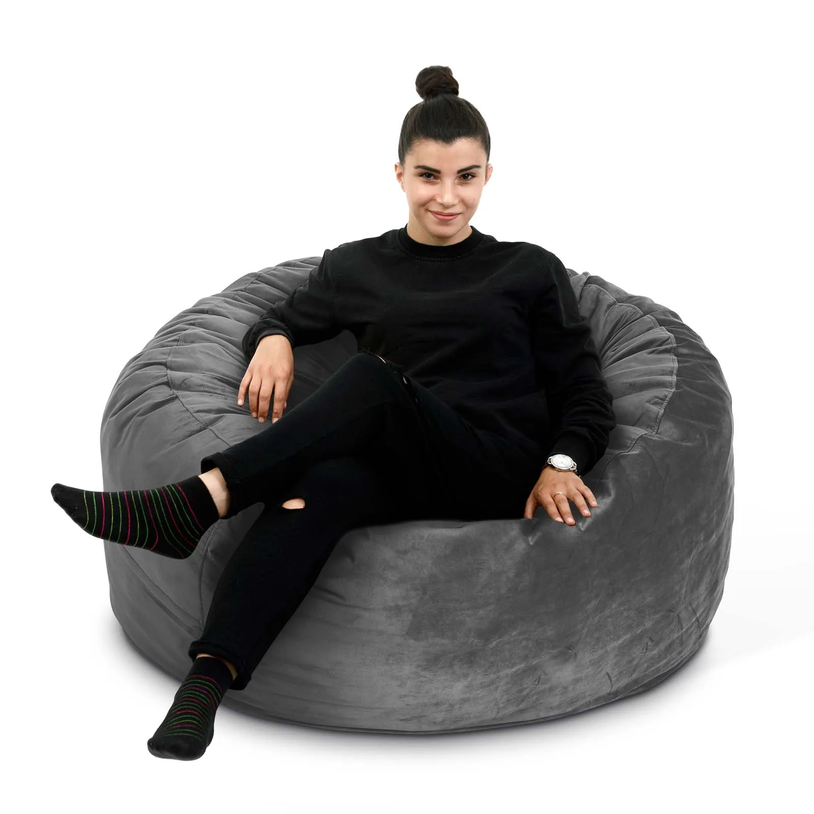 

Furgle Large Bean Bag Sofas Cover Chairs with Memory Foam Soft Lazy Sofa Tatami Chairs for Bedroom Living Room