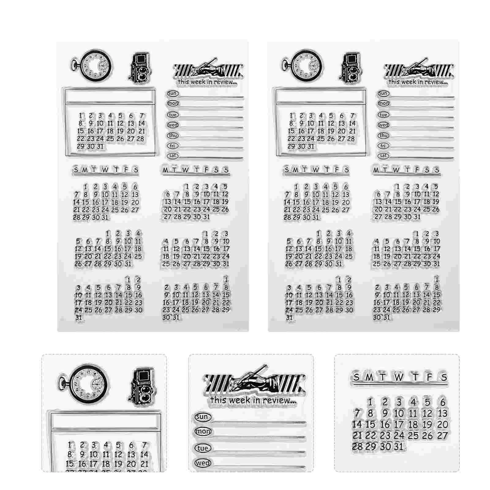

Stamp Stamps Silicone Scrapbooking Calendar Cardseal Rubber Clear Stamper Diy Making Planner Craft Printing Transparent Paper