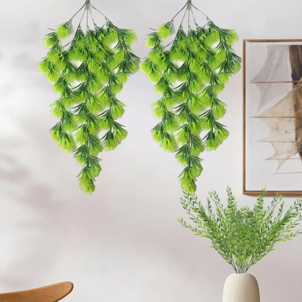 

Trendy Fake Flower Indoor Green Plant Imitation Plant Realistic Shape No Trimming Artificial Rattan Home Beautification