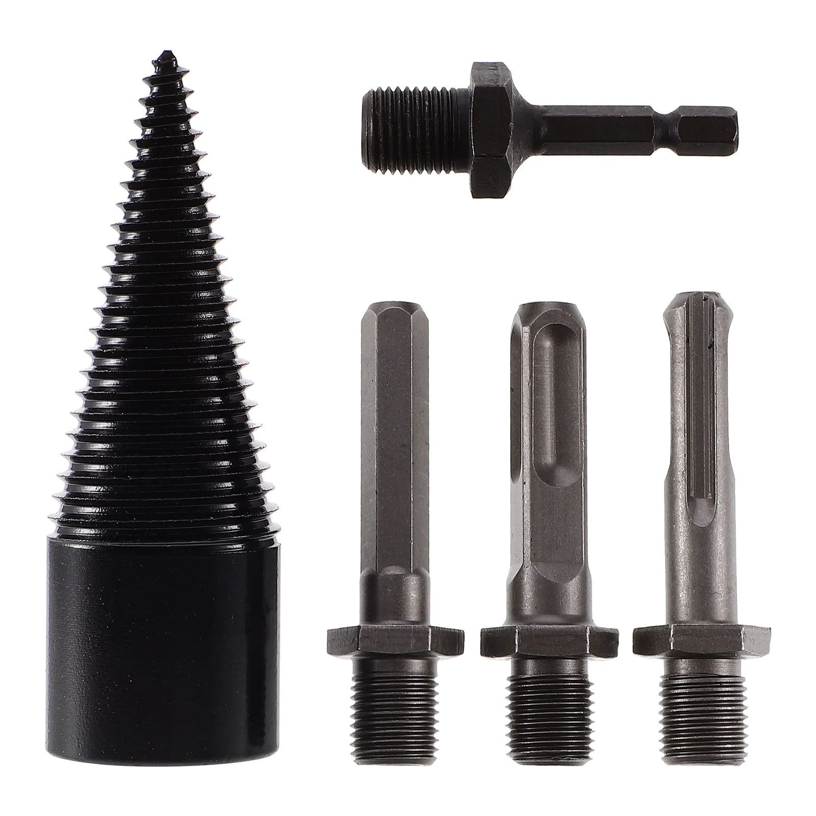 

1 Set Firewood Drill Bit Log Wood Splitter Cones Wood Drill Bit Carbon Steel Log Splitter