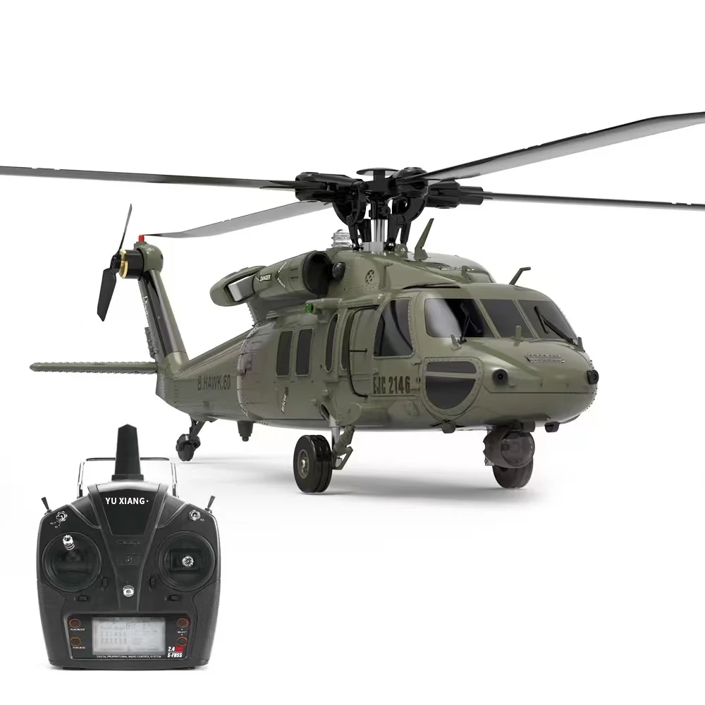 F09 UH60 Утилита Черный Hawk RC вертолет 6CH 6-осевой гироскоп 3D6G двойной бесщеточный
