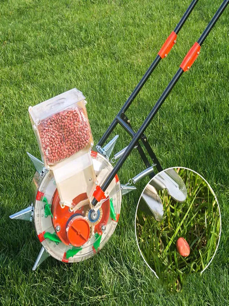 

Hand-push Seeder Corn Cotton Soybean Peanut Precision Machine Wheat Seeder Seed Planting Tool 7 mouths