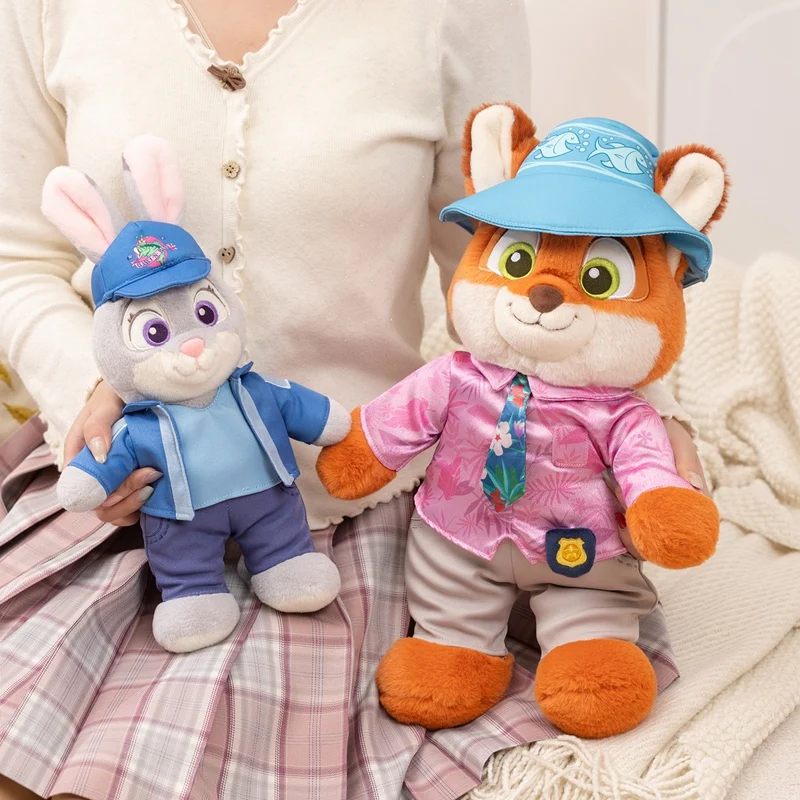 Фото Мягкие игрушки Kawaii Zootopia: Ник Уайлд, Джуди Хоппс, Клоузауэр, Финник, Ниблз, Фзбай — декор для комнаты в стиле аниме, подарок на день рождения для детей №1