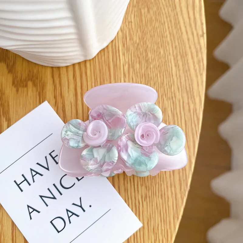 YHJ красивый коготь для волос с цветком камелии японский классический стиль