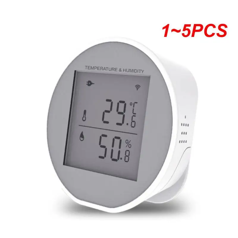 

1~5PCS 2.4ghz Thermometer Detector Wall Mounted Thermometer Smart Hygrometer Temperature Accessories Usb Powered App Control