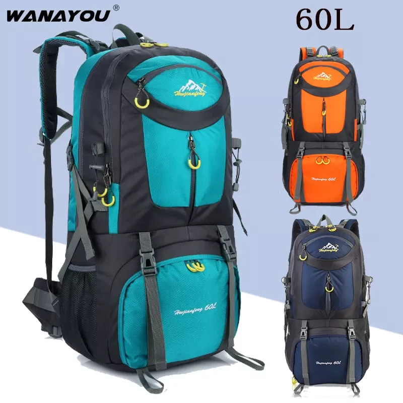 

60L Men‘s Waterproof Climbing Bag,Outdoor Backpack Camping Mountaineering Hiking Backpacks,Molle Sport Bag Climbing Rucksack