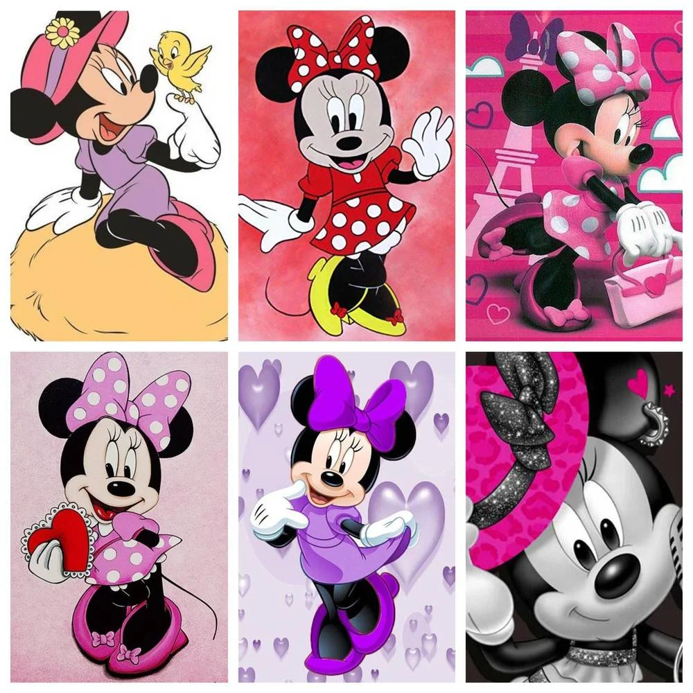

Disney 5D DIY Diamond Painting Cross Stitch Set Mickey Mouse Minnie Hand Gift Girl Room Children Home Wall Art Decoration