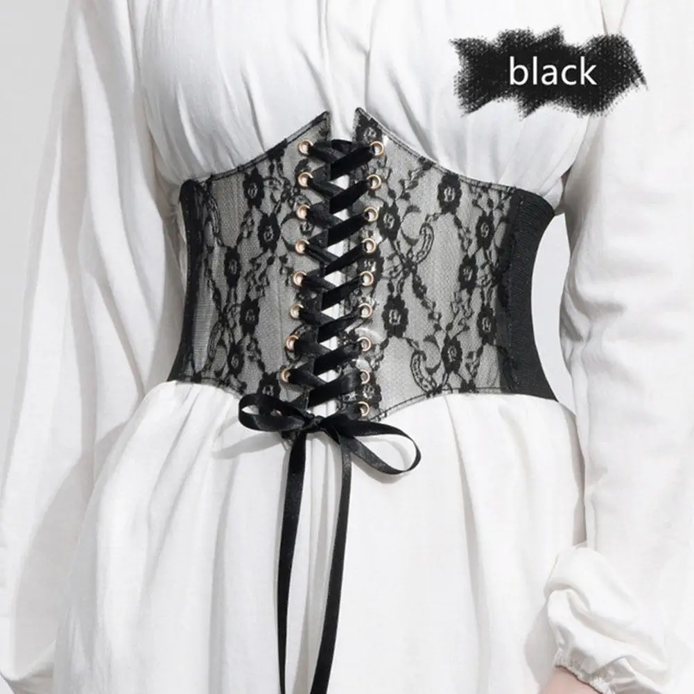 

Belts For Women Waist Corset Wide Black lace Slimming Body Belts Elastic Waistband Adjustable Ceinture Femme Fajas Dress Girdle