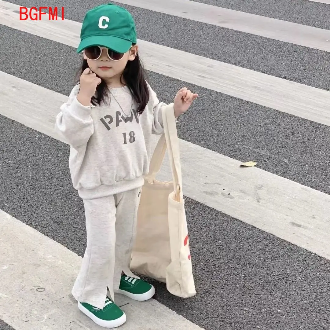 

Korean Children's clothing Autumn Suit/T-shirt/Pants Spring sweater Flared trousers Kids Outerwear Baby Girl Jackets and Coats