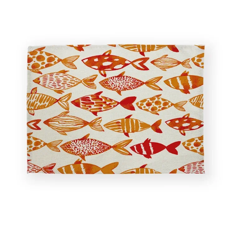 

Льняные кухонные коврики "Рыба Морская жизнь"
