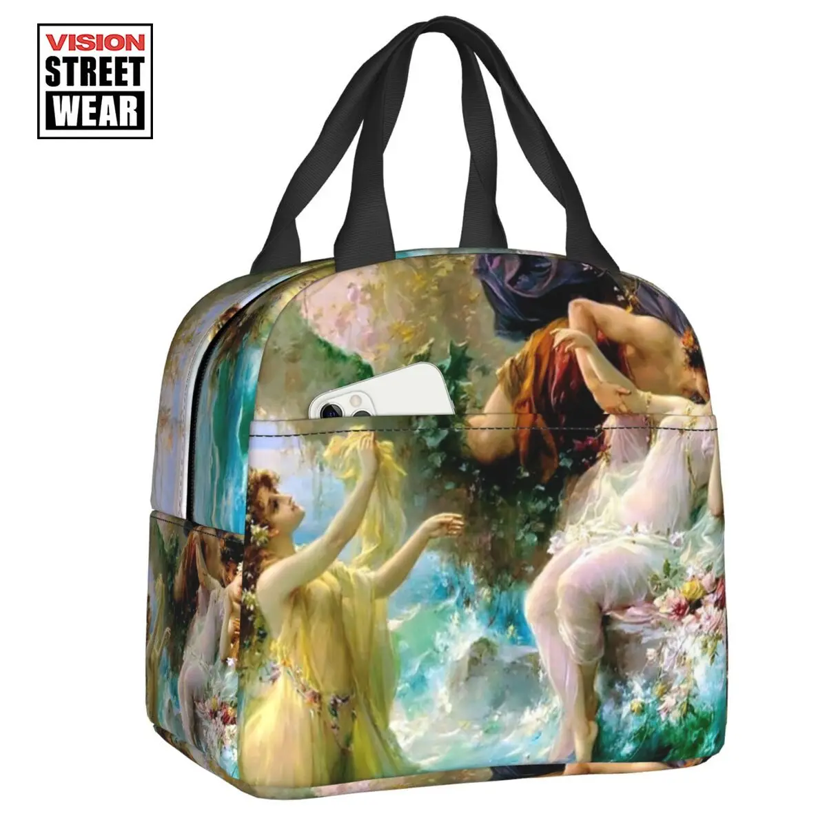 

Новинка 2023, Индивидуальная сумка для ланча в викторианском стиле с ангелом, мужская и женская теплая Термосумка, изолированный Ланч-бокс для детей, школьный Ланч-бокс