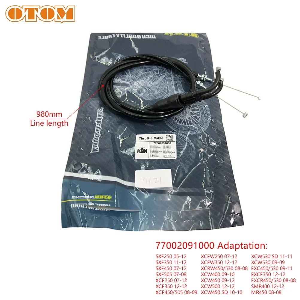 OTOM кабель дроссельной заслонки мотоцикла, акселератор, Тяговая линия, топливные трубки, стальная проволока для KTM HUSQVARNA EXC SXF XCF FE FC 250 350 450 500