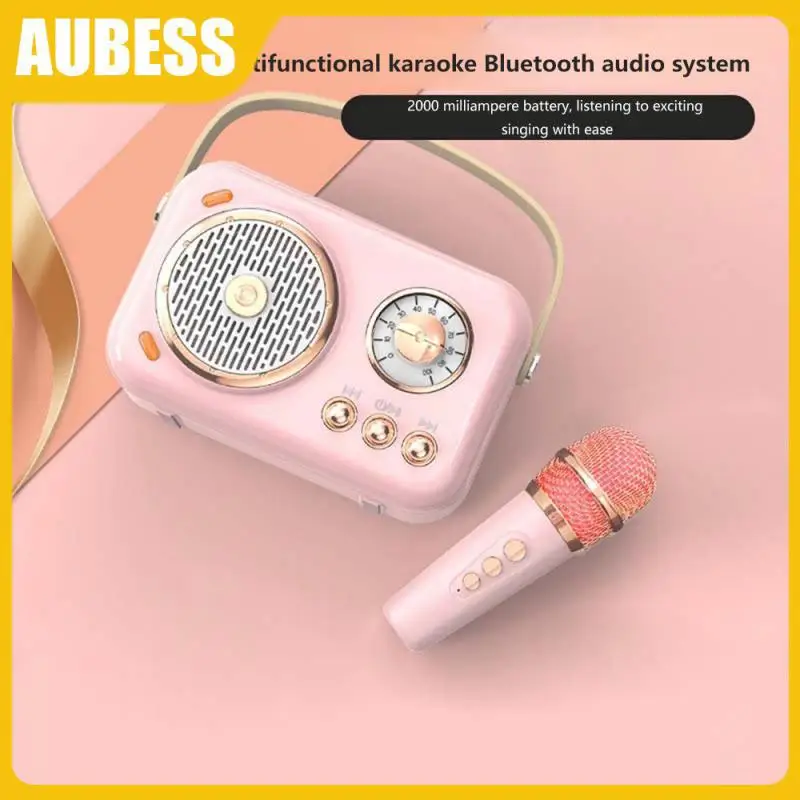 

Family Support Aux Karaoke All-in-one Outdoor Portable Small Mic Handheld Professional Subwoofer Speaker Wireless Kids