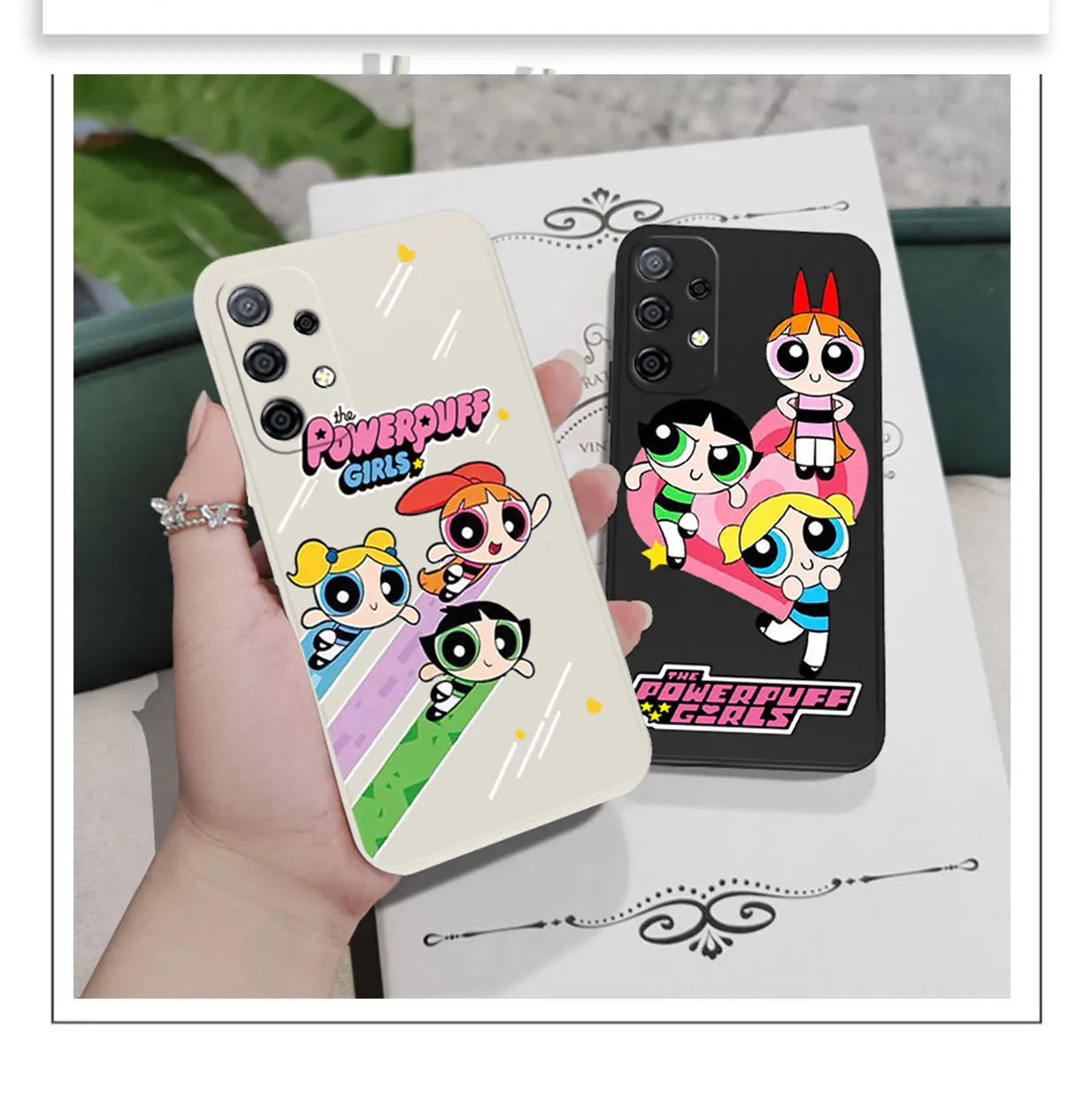 

Cartoon The Powerpuffs Girls Phone Case For Samsung Galaxy S23 S22 S21 S20 Ultra FE S10 4G S9 S10E Note 20 10 Plus With Lanyard