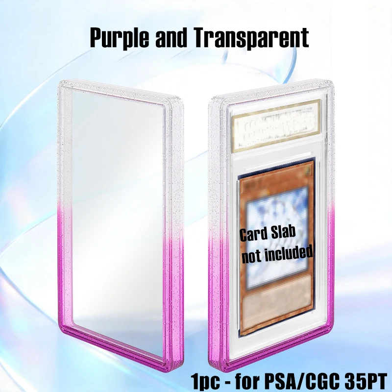 Складной защитный чехол для грейдированных карт PSA CGC 35PT, защитный бампер из ТПУ с задней панелью, разноцветный с блестками, для PTCG. (art.: 3920dd28e27f3) - 3920dd28e27f3