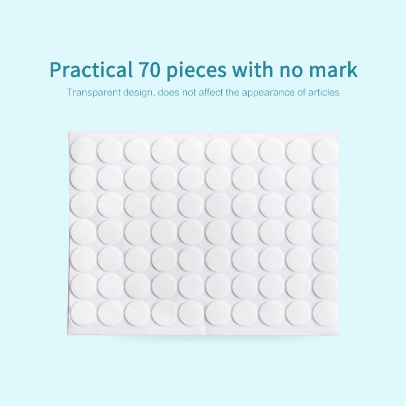 

New 70pcs Transparent Double-Sided Adhesive Tape Waterproof Traceless Adhesive Round Sticker Tapes Dot Acrylic Double-sided