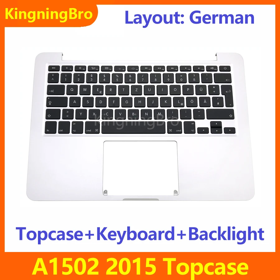 

2015 Year Laptop A1502 Topcase For Macbook Pro Retina 13'' A1502 Top Case Topcase with Keyboard Backlight German Layout EMC 2835