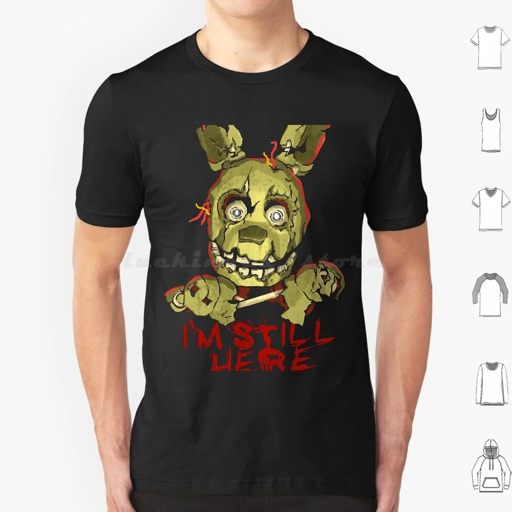 Я все еще здесь Футболка большого размера 100% хлопок золотой 5 5 Наф 5 ночей у Лучшего Продавца Бонни Cawthon Chica сотрудника фазбер пять